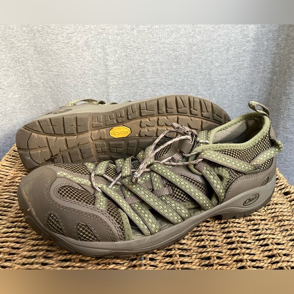 Chaco Outcross Lace - Water Shoes Women’s 11 Fern -Hiking Trail Outdoors Sandals - Picture 1 of 15